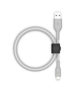 Lightning to USB-A Cable + Strap, Silver